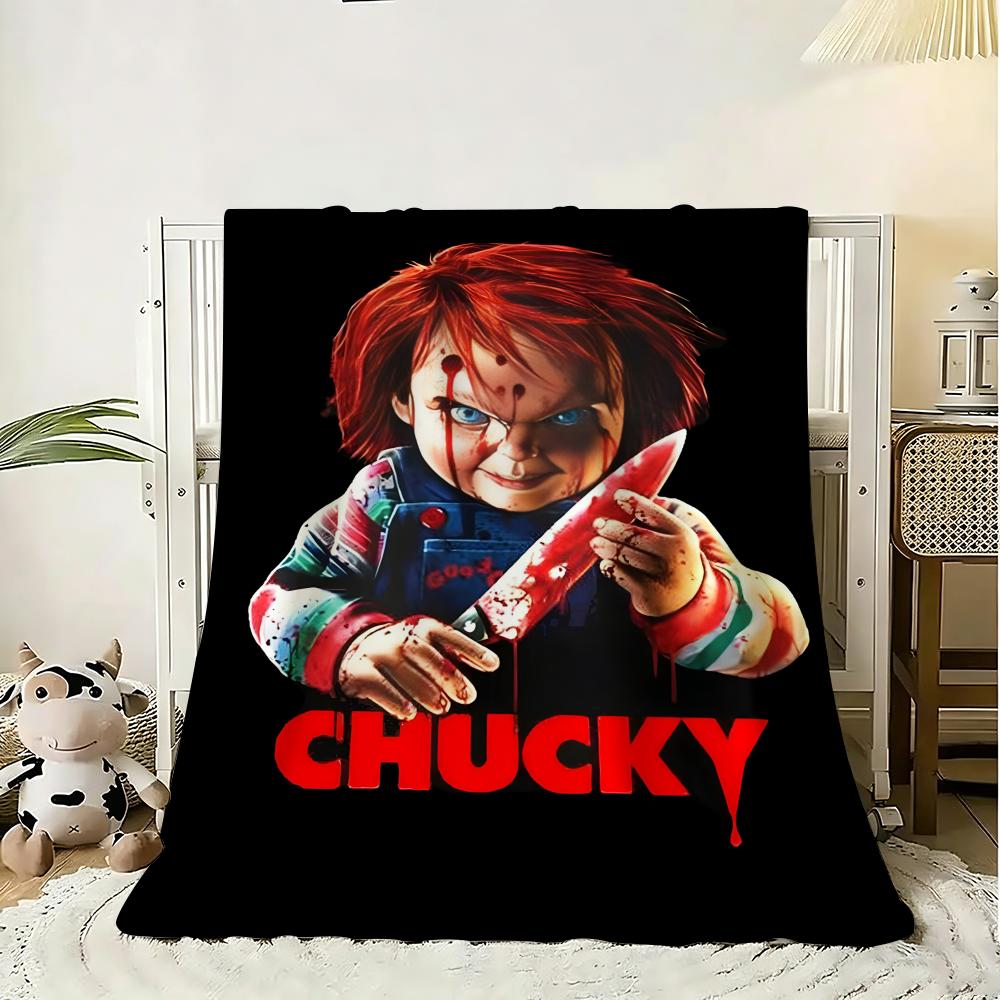 Плед Chucky из фильма ужасов, мягкий фланелевый плед, легкий дышащий летний плед для сна, для дома, путешествий, уютный декор