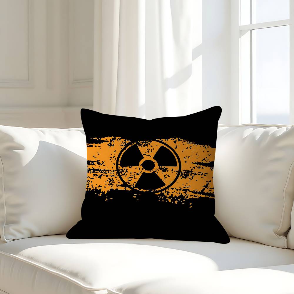 Креативный логотип R-Radiation Персонализированное изображение Текст Домашние Декоративные Подушки Бытовые Подарки 45x45см