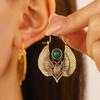 Egyptian-Inspired Sacred Moth Wing Dangle Earrings - Tribal Boho Style for Women