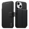 Suteni Q09 Triangle‑Texture Vegan‑Leather 2‑in‑1 Magnetic Detachable Wallet Phone Case Card‑Holder Protective Cover For iPhone