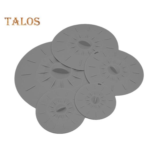 5 шт. силиконовых крышек для еды, герметичные многоразмерные крышки для мисок, кастрюль, сковородок, термостойкие крышки для сковородок, безопасные для микроволновой печи