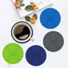 Silicone Coaster Round Non-slip Wave Water Cup Thermal Pad Drain Coffee Cup Mat