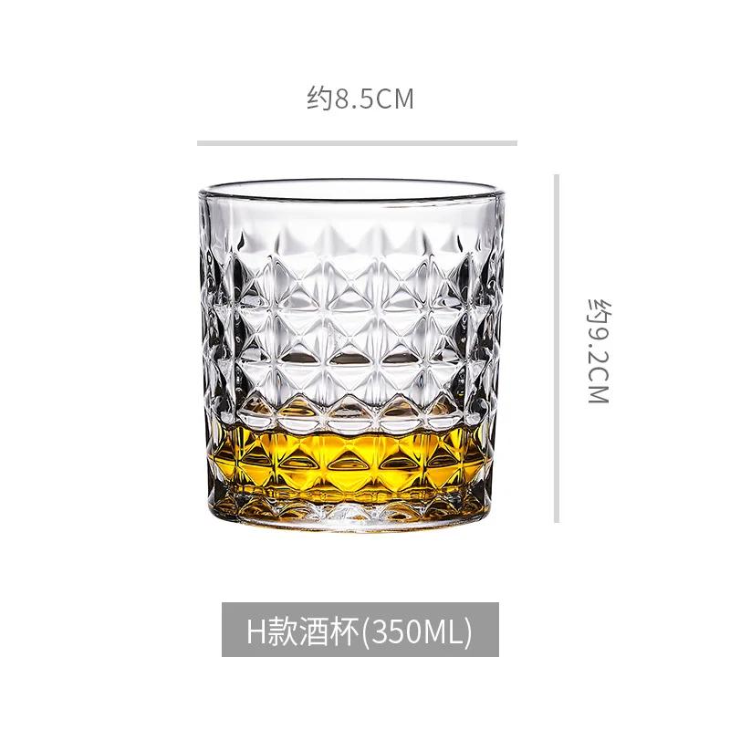 Европейский хрустальный стакан для виски, бокалы для вина, пивные кружки, бытовая кружка для воды, рельефный узор, чашки неправильной формы, бар KTV