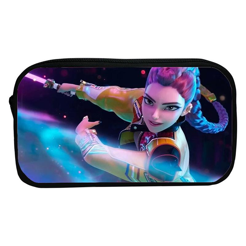 Kpop Охотники на демонов Студенческий пенал Мультяшный Вместительный пенал Канцелярские принадлежности Сумка для хранения косметики для девочки Подарки