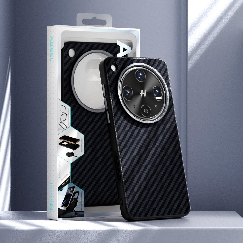 ABEEL Чехол для Oppo Find X8s+ 5G Совместим с MagSafe Текстура углеродного волокна Задняя крышка