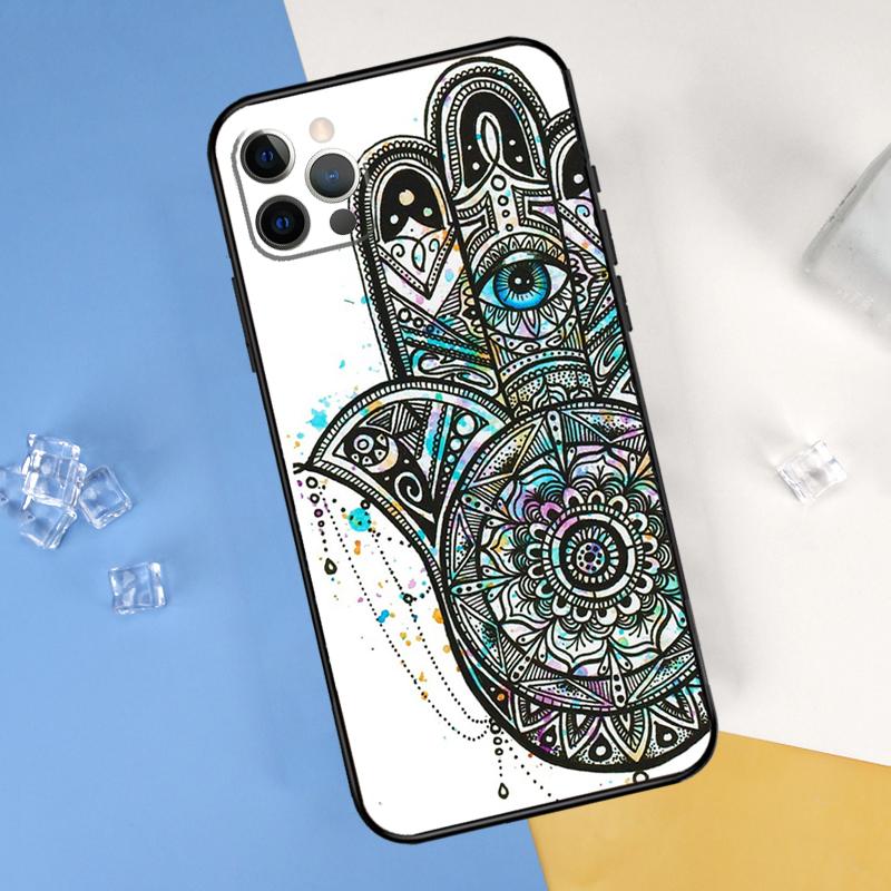 Чехол-рука Хамса Фатимы для iPhone 16 15 13 12 11 14 Pro Max Mini Чехол для iPhone 16 15 XR X XS Max Plus Чехол для телефона