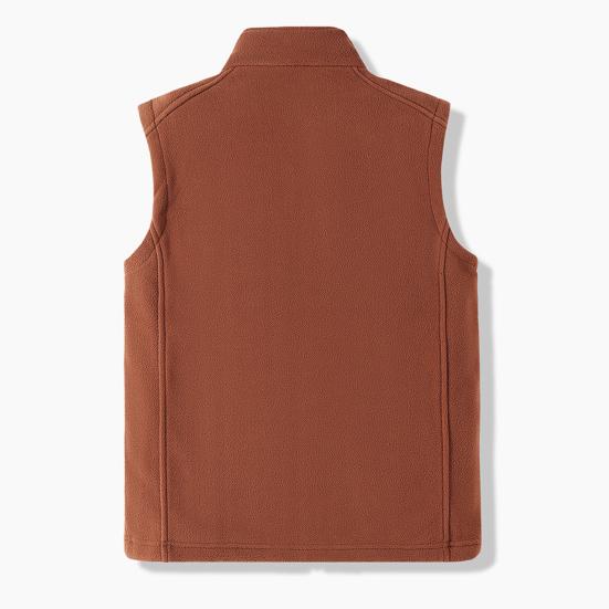 Мужской флисовый жилет, стандартный крой, без рукавов, воротник-стойка, жилет, пальто с карманами на молнии, теплоизоляционный жилет, куртка