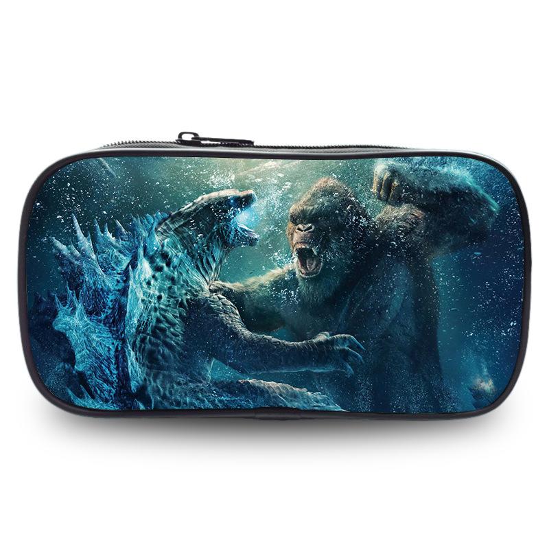 Godzilla Wars King Kong Pencil Case Stationery Case Pencil Case Student Office Pencil Bag Student Pencil Bag Stationery Storage Bag
