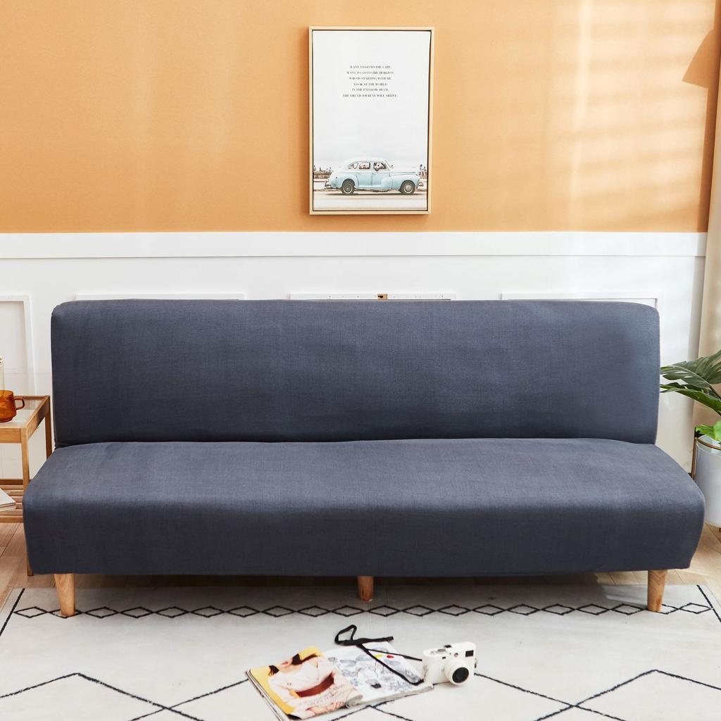 Elastic Fabric All-Inclusive Printed Sofa Towel Folding Sofa Bed Sofa Cover Without Armrest