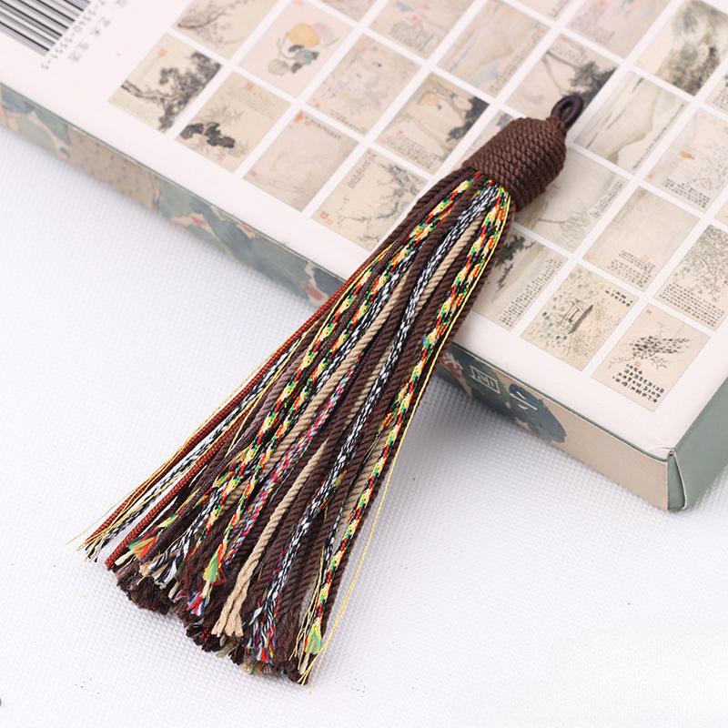 Красивые красочные кисточки 12 см, толстый шнур ручной работы, универсальные кисточки, брелок для рукоделия, орнамент