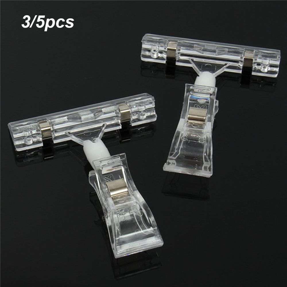 3/5pcs New Shelf Clamp Plastic Price Label Tag Sign Display Holders POP Advertising Clips