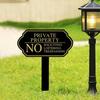 No Soliciting Sign for House with Stake Private Property Trespassing Metal Rustproof Not