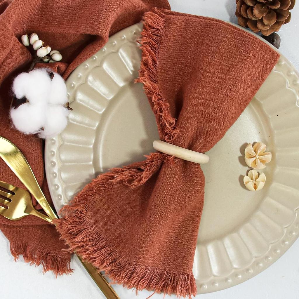 1PC Napkin Burlap Mouth Cloth Cotton Linen Party Holiday Decoration Table Runner Cross Border Factory Wholesale