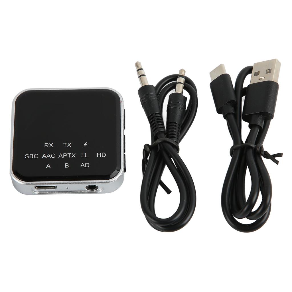 Bluetooth Transmitter Receiver Multifunction Low Latency 2 in 1 Bluetooth Adapter with 3.5mm AUX Interface for TV PC