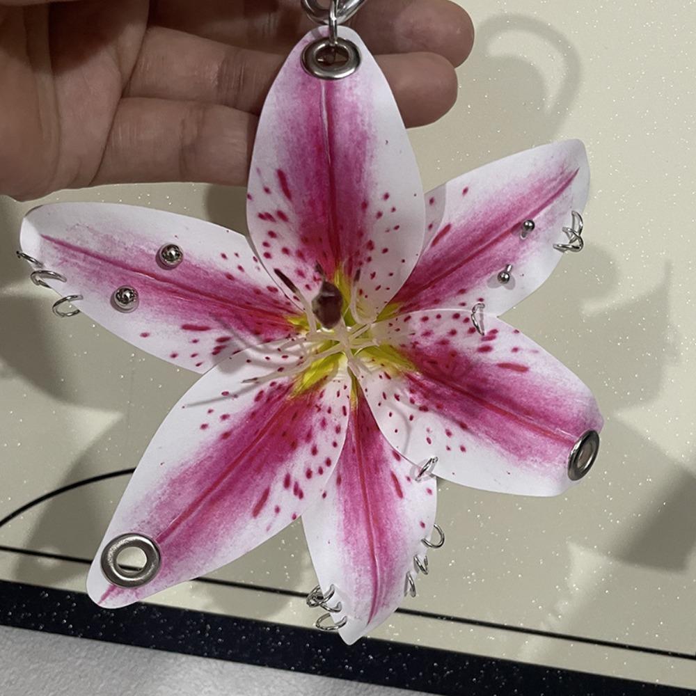 Phalaenopsis Orchid Flower Keychain Simulation Flower Bag Pendant Fashion Car Key Ring