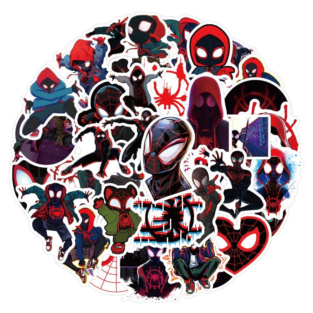 50Pcs Miles Morales Cartoon Graffiti Stickers Luggage Water Cup Stationery Scooter Laptop Refrigerator Decoration Diy Decals