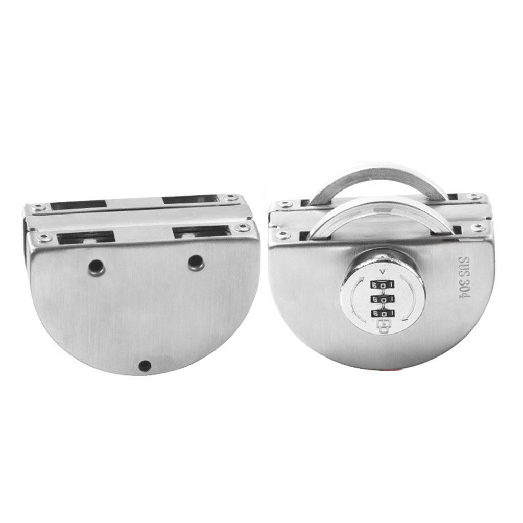 No Drill Glass Door Lock Stainless Steel Glass Cabinet Door Password Locks Keyless Glass Door Latch Easy To Install