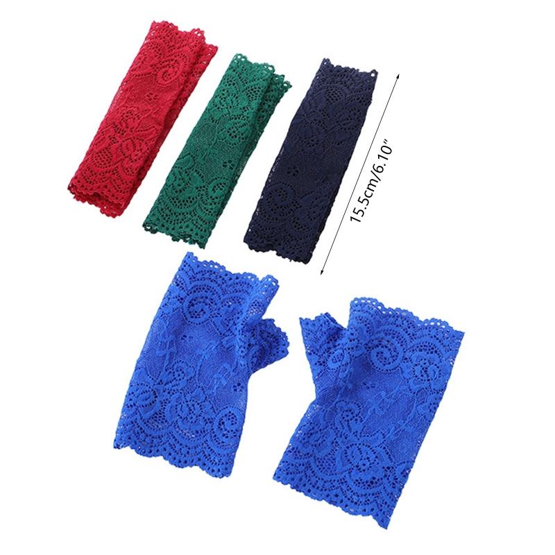 Элегантные женские ультратонкие летние перчатки без пальцев для вождения, велоспорта, защиты от солнца, женские эластичные кружевные сетчатые перчатки с защитой от УФ-лучей