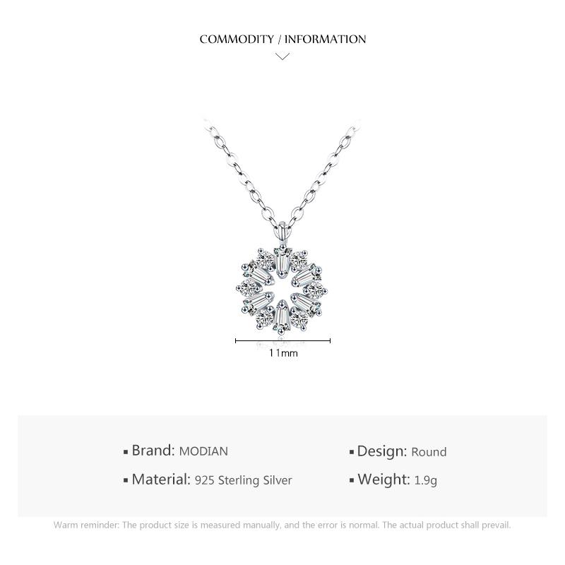 MODIAN Ожерелье с подвеской из стерлингового серебра 925 пробы для женщин, ювелирные изделия, рождественские подарки для девочек