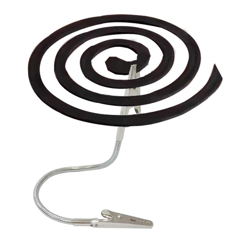 Portable Mosquito Coil Clip Double-Headed Alligator Clip Mosquito Coil Extra Long Metal Thread Coil Holder Clip Stainless Steel