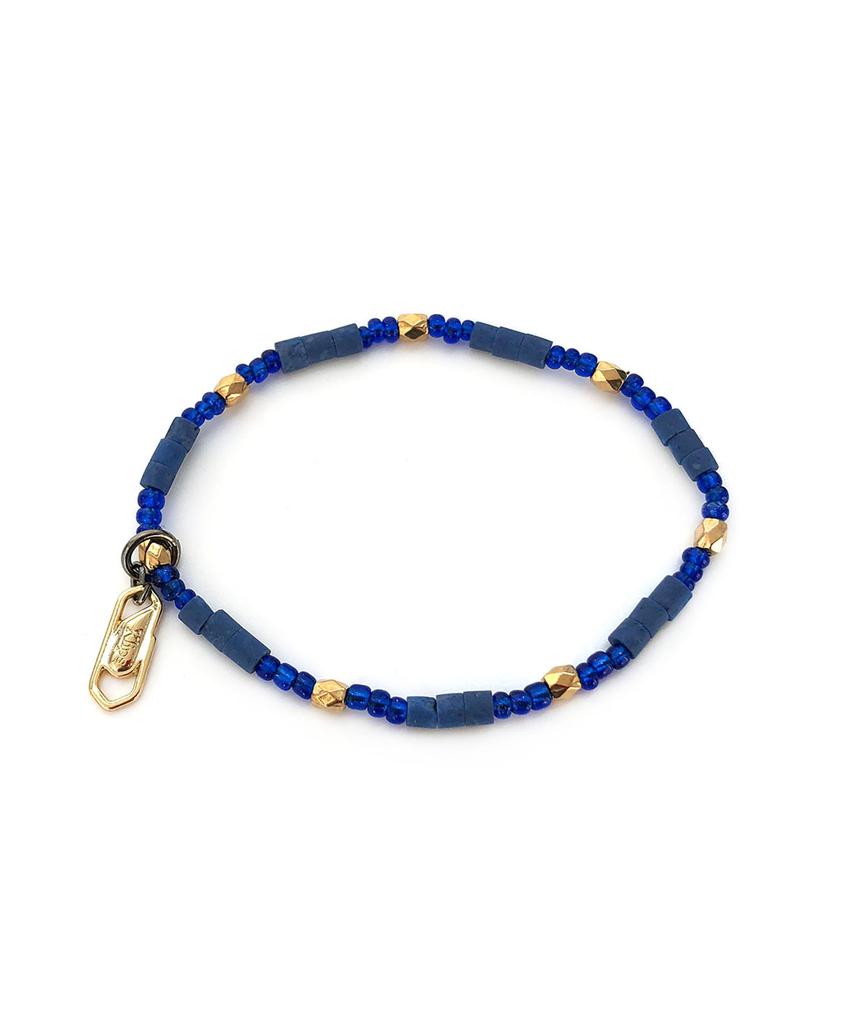 Мужской браслет Klips Urban Pin Blue с драгоценными камнями