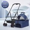 Lightweight Foldable Pet Stroller for Small & Medium Dogs and Cats - Detachable for Outdoor Walks
