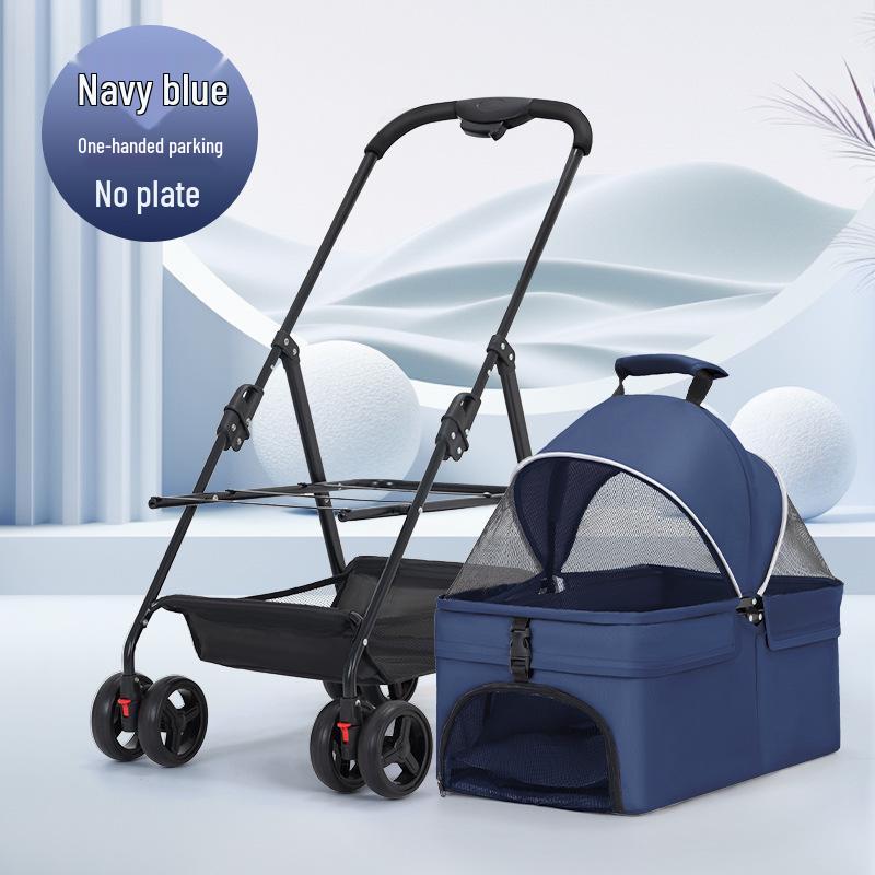 Lightweight Foldable Pet Stroller for Small & Medium Dogs and Cats - Detachable for Outdoor Walks
