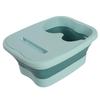 Ванна для ног TKY Footbath, ведро для ног, расслабляющий горшок для ног, складной с крышкой, компактный (зеленый)