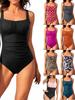 Европейский и американский слитный купальник однотонный - Сексуальный стиль для женщин