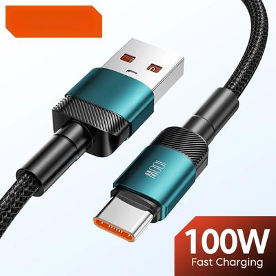 100 Вт 6A USB C кабель для быстрой зарядки данных USB Type C для Huawei Honor Oneplus Realme Xiaomi Samsung USB A To C телефонный шнур