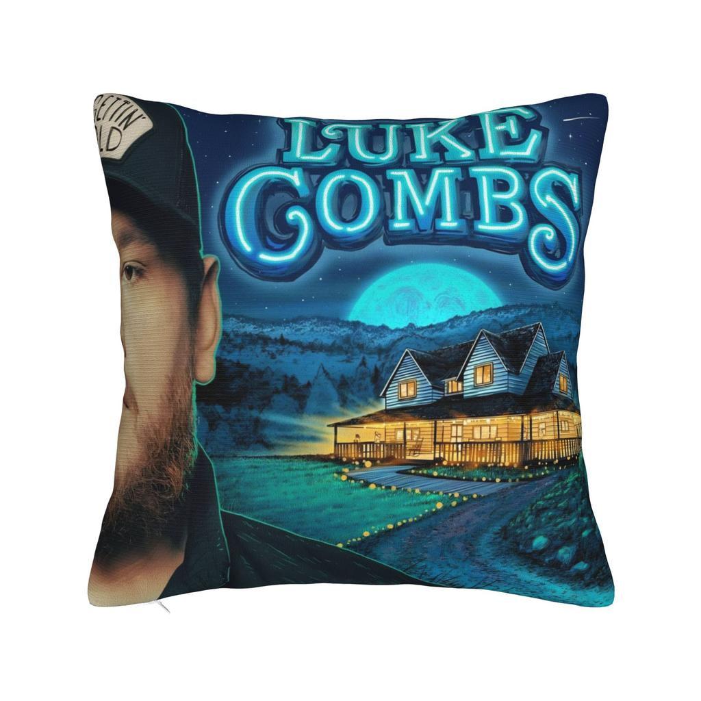 Lukes Combs Tour  Pillowcases Accessories Printed Cushion Cover Decoration  Throw Pillow Case Cover Home Multiple Sizes