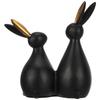 Фигурки кроликов из смолы для украшения дома (Упаковка из 1 шт., Черный)