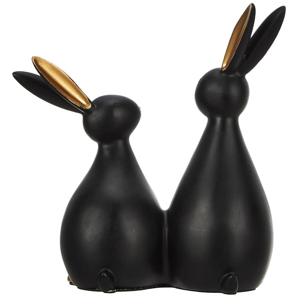 Фигурки кроликов из смолы для украшения дома (Упаковка из 1 шт., Черный)