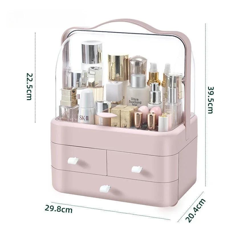 Desktop Cosmetics Storage Box Large Capacity Waterproof Dustproof Jewelry Makeup Organizer Home Skin Care Make Up Storage Drawer