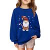 Children's Fashionable Casual Long-sleeved Loose Christmas Print Pullover Sweatshirt