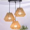 JOYINLED Бохо 3-ламповый плетеный подвесной светильник Ретро потолочный подвесной светильник для гостиной Домашний декор E27 Внутреннее освещение