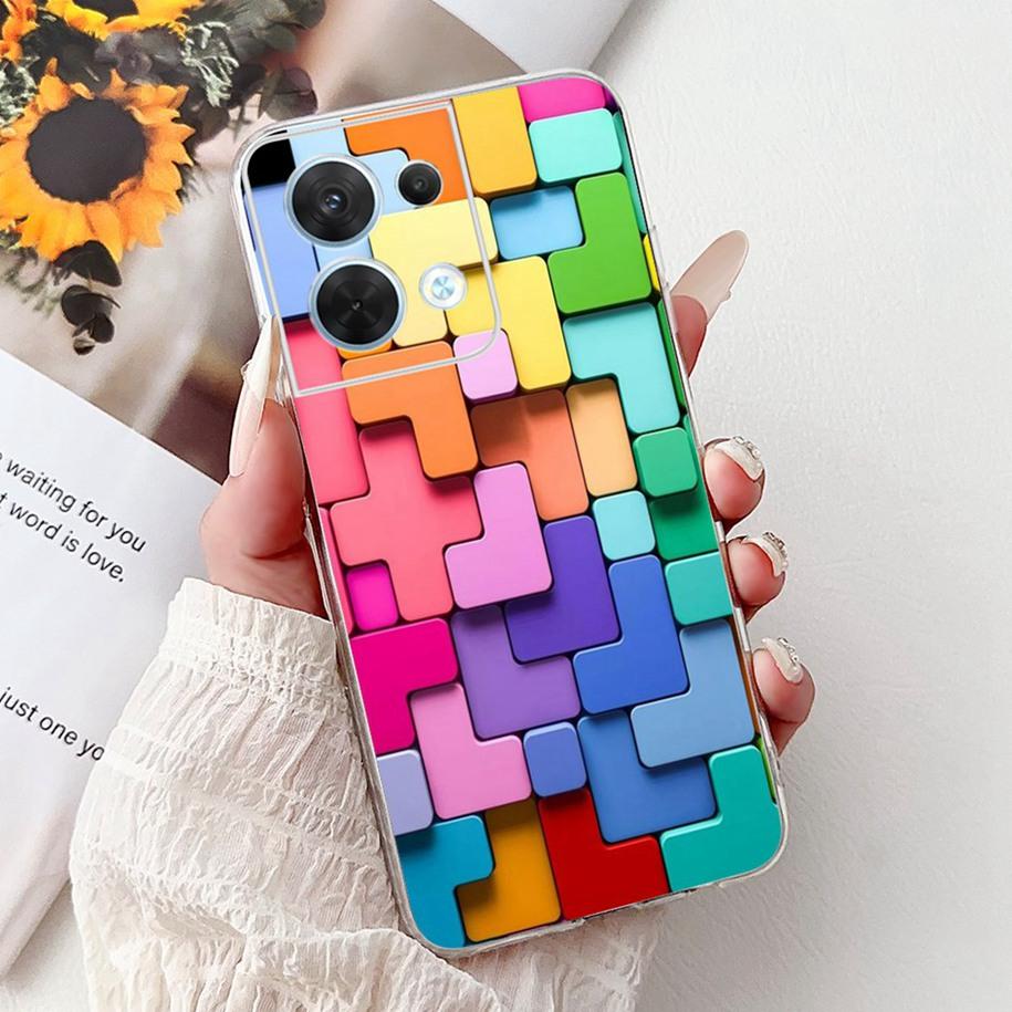 For OPPO Reno 8 Case CPH2359 Cover Cute Cartoon Cat Carp Lion Soft Silicone Shockproof Bumper For OPPO Reno8 Pro 5G CPH2357 Capa