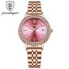 Luxury Elegant Ladies Quartz Watch Diamond Dial Casual Stainless Steel Luminous Waterproof Women's Watches