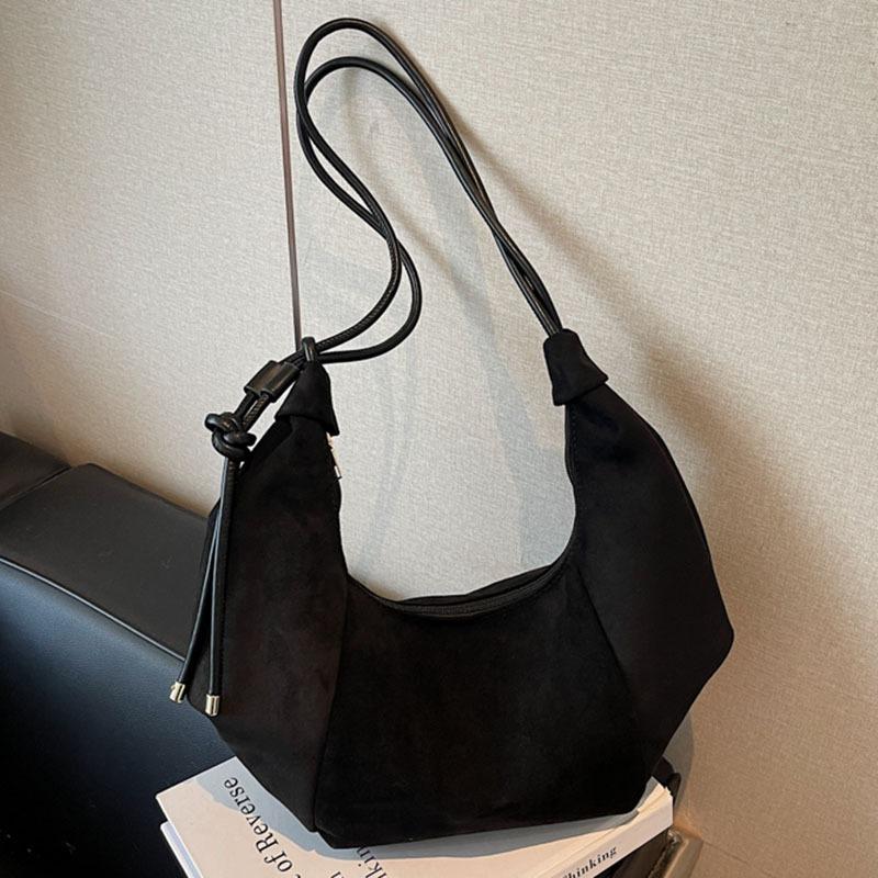 Замшевая сумка женская большой вместимости новая осенне-зимняя матовая ретро сумка через плечо мессенджер сумка-пельмень