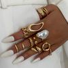 Ingemark 12 шт./комплект Винтажные Неправильные Кольца-Капли Воды для Женщин Новый Тренд Минималистичные Геометрические Открытые Кольца Вечерние Украшения Подарок