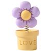Shake Head Flower Ornament Car Small Flower Bobble Head Ornaments  Auto Interior Accessories