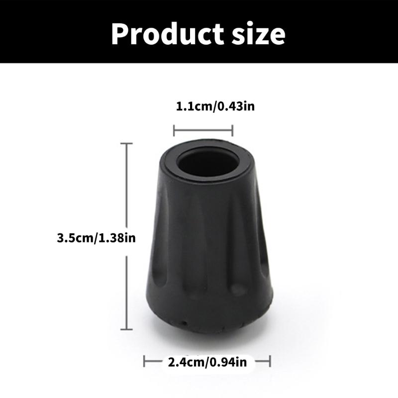 10 шт. Универсальные колпачки для треккинговых палок, Защитные наконечники для треккинговых палок, Резиновые наконечники для асфальта и гравия