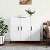 Maison Exclusive - Buffet Blanc 90x34x80 Cm Bois D'ingénierie