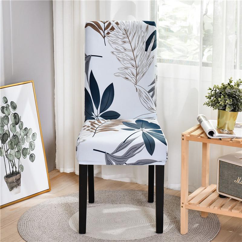 Geometric Elastic Dining Chair Cover Universal Slipcovers Chair Case Stretch Seat Cover For Wedding El Banquet Living Room