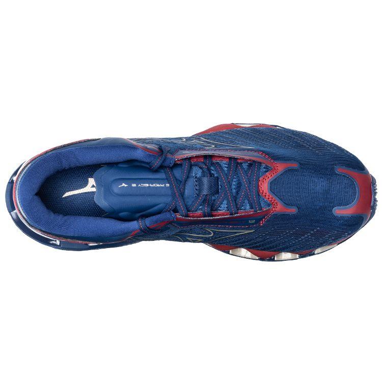 Mizuno Prophecy 12 Удобные модные амортизирующие нескользящие дышащие кроссовки для марафона с низким верхом Мужские кроссовки Оранжевый Красный Синий J1GC230007