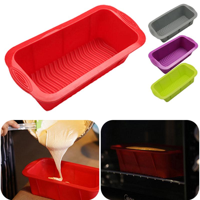 Silicone Loaf Mould Tin Baking Pan Muffin Bread Roasting Tray Mold Non Stick Cake Baking Mold ARI