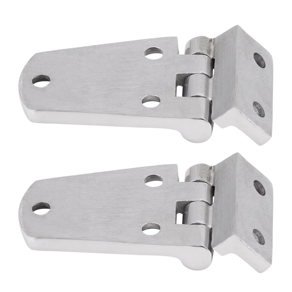 2pcs 316 Stainless Steel Marine Door Hinges Mirror Polishing Saltwater Corrosion Resistance with Integrated for Yacht Boat Window Doors