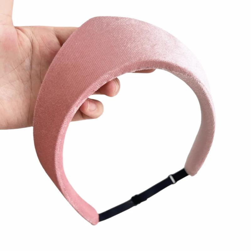 Elegant Velvet Crown Headband Unique Multiple Colors Smooth Texture Headwear Retro Style Soft Hairband