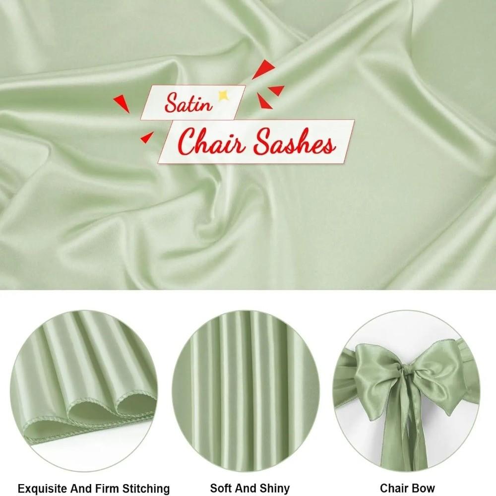 Butterfly Ties Satin Chair Sashes Elegant Design Wedding Chair Bows Festival Celebration