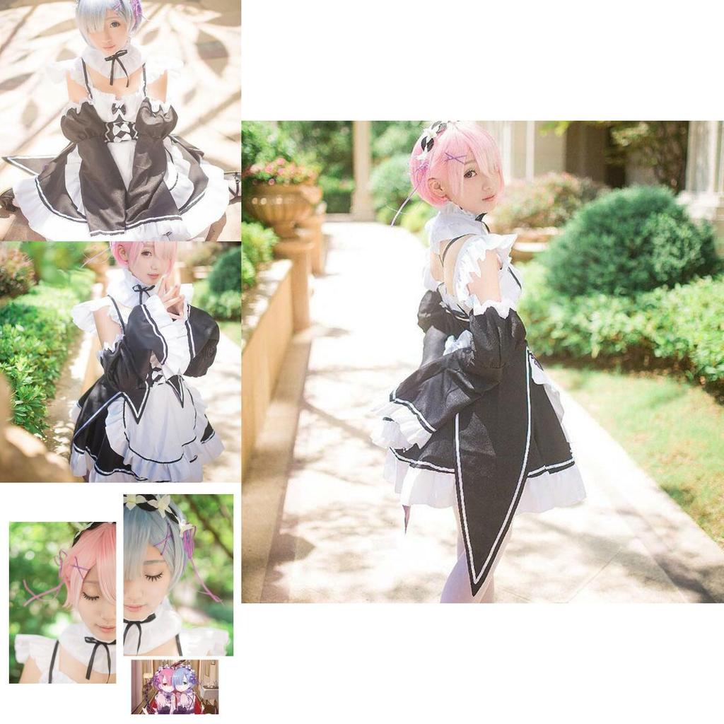 Изысканный костюм для косплея Rezero Kara Hajimeru Lsekai Seikatsu Близнецы Рэм/Рем Платье горничной с идеальными швами